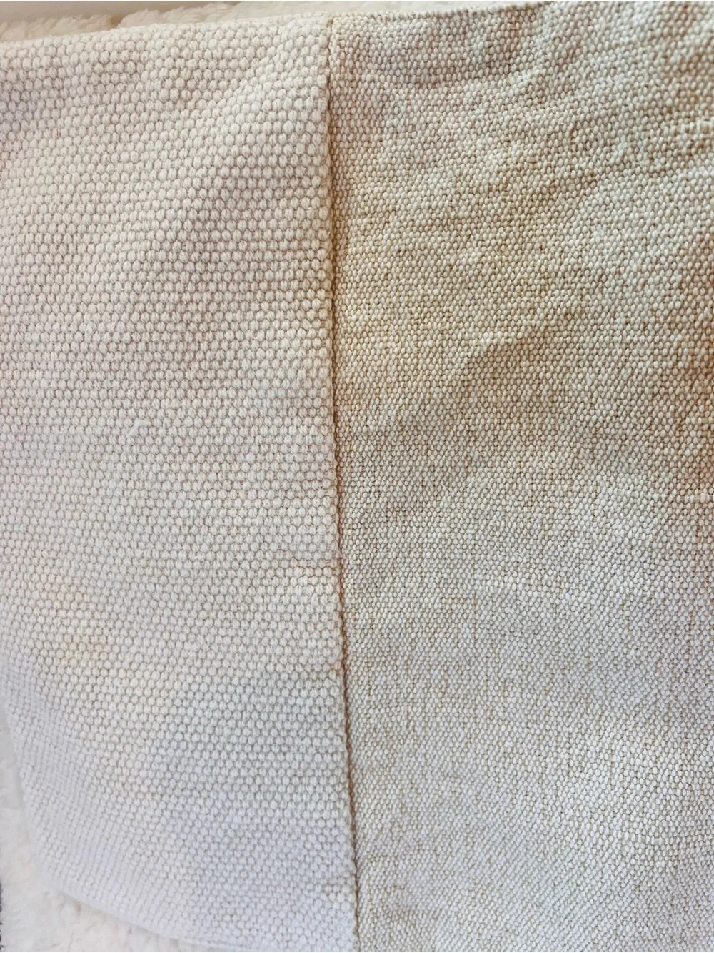 Set of 7 Natural Linen Look Placemats Beige Woven Coastal  Boho Lined